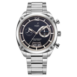 Xylys Swiss Chronograph Silver Stainless Steel Strap Blue Dial Watch For Men 40055sm01e - KRISHNA WATCH COMPANY