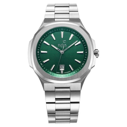 Xylys Integra Swiss Analog Stainless Steel Green Dial Watch for Men nt40058sm02e