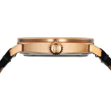 Xylys Quartz Analog Green Dial Black Leather Strap Watch For Men 40065kl02e