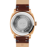 Xylys Quartz Analog Blue Dial Brown Leather Strap Watch For Men 40065kl03e