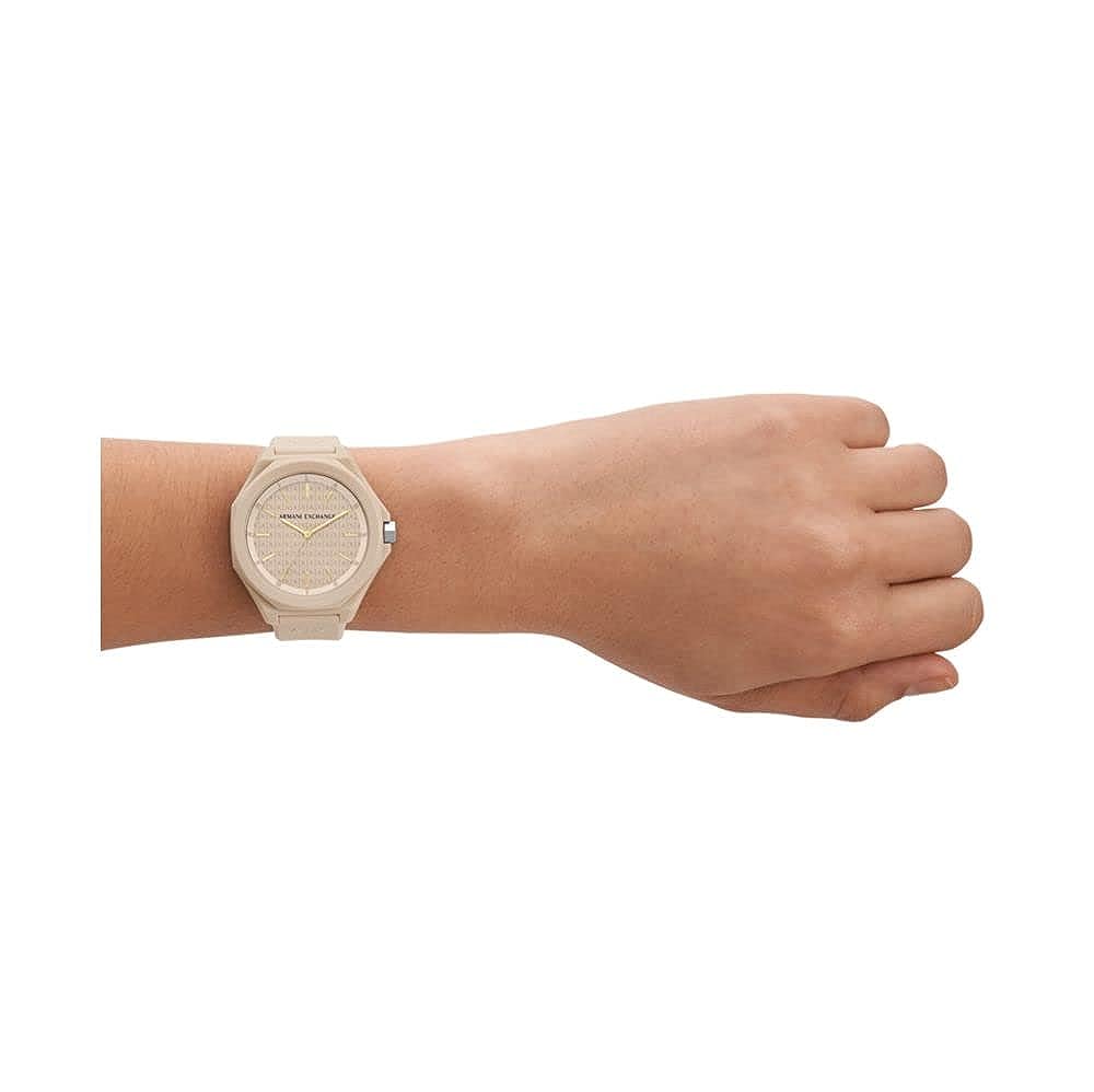 Armani Exchange Analog Beige Dial Women's Watch-AX4603