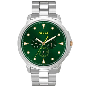 helix Analog Green Dial Men's Watch - TW027HG34 - KRISHNA WATCH COMPANY