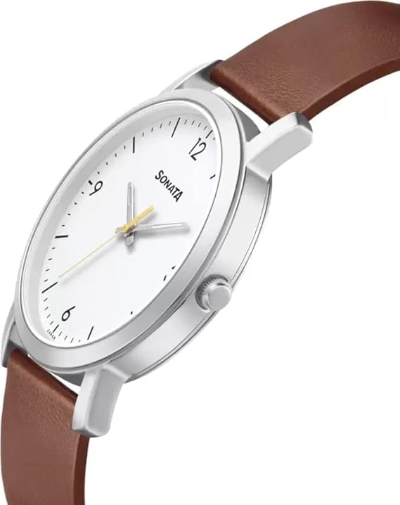 Sonata Quartz Analog White Dial Watch for Men nr99701sl01 / 99701sl01 - KRISHNA WATCH COMPANY