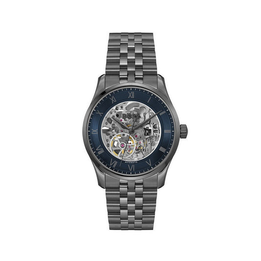 Boss Men Principle Skeleton Blue Round Dial Analog Watch - 1514254