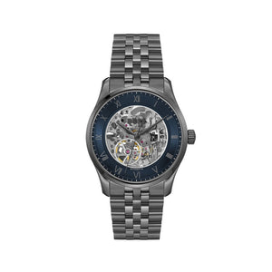 Boss Men Principle Skeleton Blue Round Dial Analog Watch - 1514254 - KRISHNA WATCH COMPANY