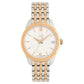 Xylys Swiss Analog with Date Two Toned Stainless Steel Strap White Dial Watch for Women 45012km01e