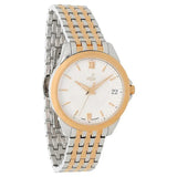 Xylys Swiss Analog with Date Two Toned Stainless Steel Strap White Dial Watch for Women 45012km01e