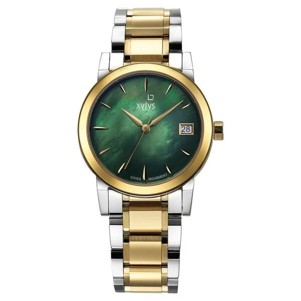 Xylys Ethereum Swiss Analog Stainless Steel Green Dial Watch for Women 45021bm01e