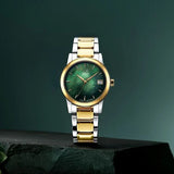Xylys Ethereum Swiss Analog Stainless Steel Green Dial Watch for Women 45021bm01e
