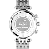 Xylys Quartz Chronograph Silver Dial Silver Stainless Steel Strap Watch For Women 45025sm01e