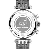 Xylys Quartz Chronograph Blue Dial Silver Stainless Steel Strap Watch For Women 45025sm02e