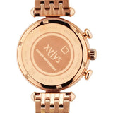 Xylys Quartz Chronograph Rose Gold Dial Rose Gold Stainless Steel Strap Watch For Women 45025wm01e