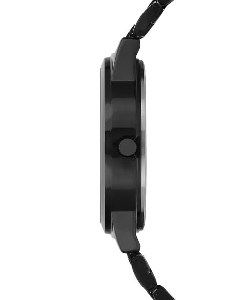 Timex Men Black Round Analog Brass Dial Watch- TWTG10009