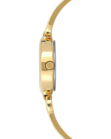 Timex Women White Round Analog Brass Dial Watch - TWEL11435