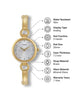 Timex Women White Round Analog Brass Dial Watch - TWEL11435