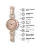 Timex Women Rose Gold Round Analog Brass Dial Watch - TWEL11436