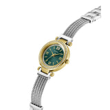 Guess Women Quartz Green Dial Analog Mesh Watch GW1076L3