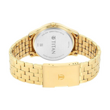 Titan Black Dial Metal Strap Watch 1824YM01