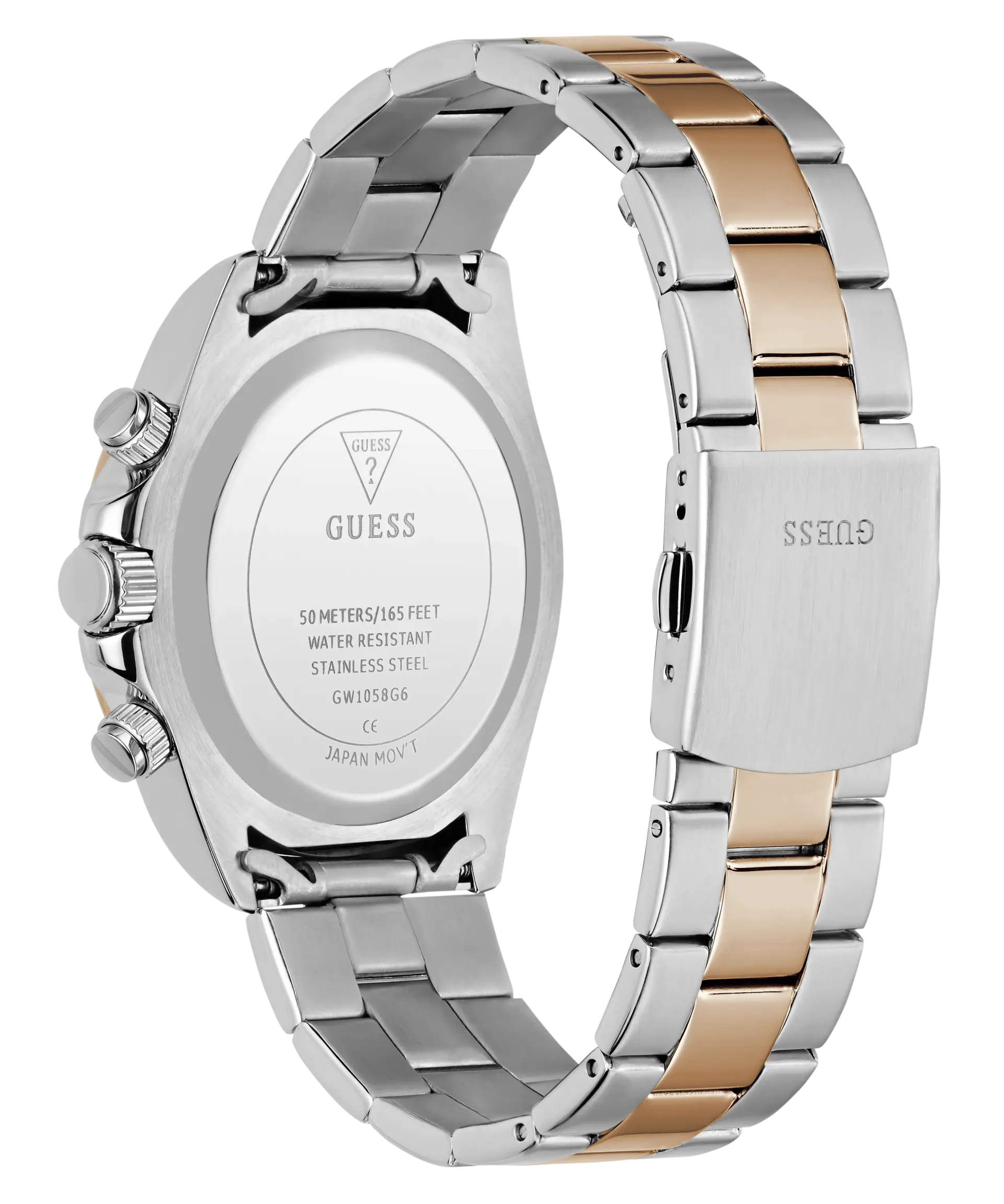 GUESS Stainless Steel Analog 42 mm Watch GW1058G6