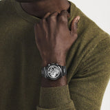 Movado Bold Men Quartz Black & Grey Dial Chronograph Stainless Steel Watch 3601184