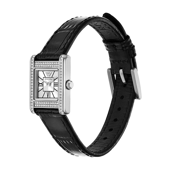 Emporio Armani Black Quartz Leather Watch - AR11660 - KRISHNA WATCH COMPANY