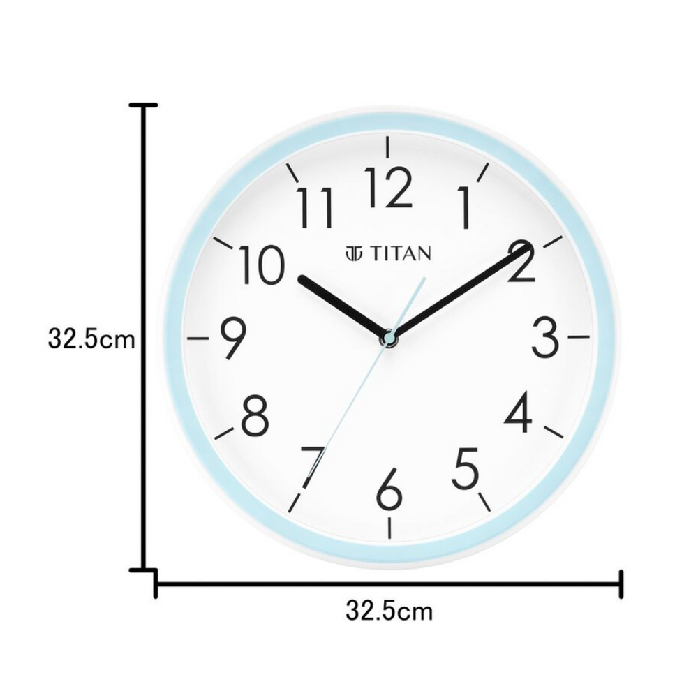 Titan Contemporary White Dial Blue Color Silent Sweep Technology - W0055PA02 - KRISHNA WATCH COMPANY