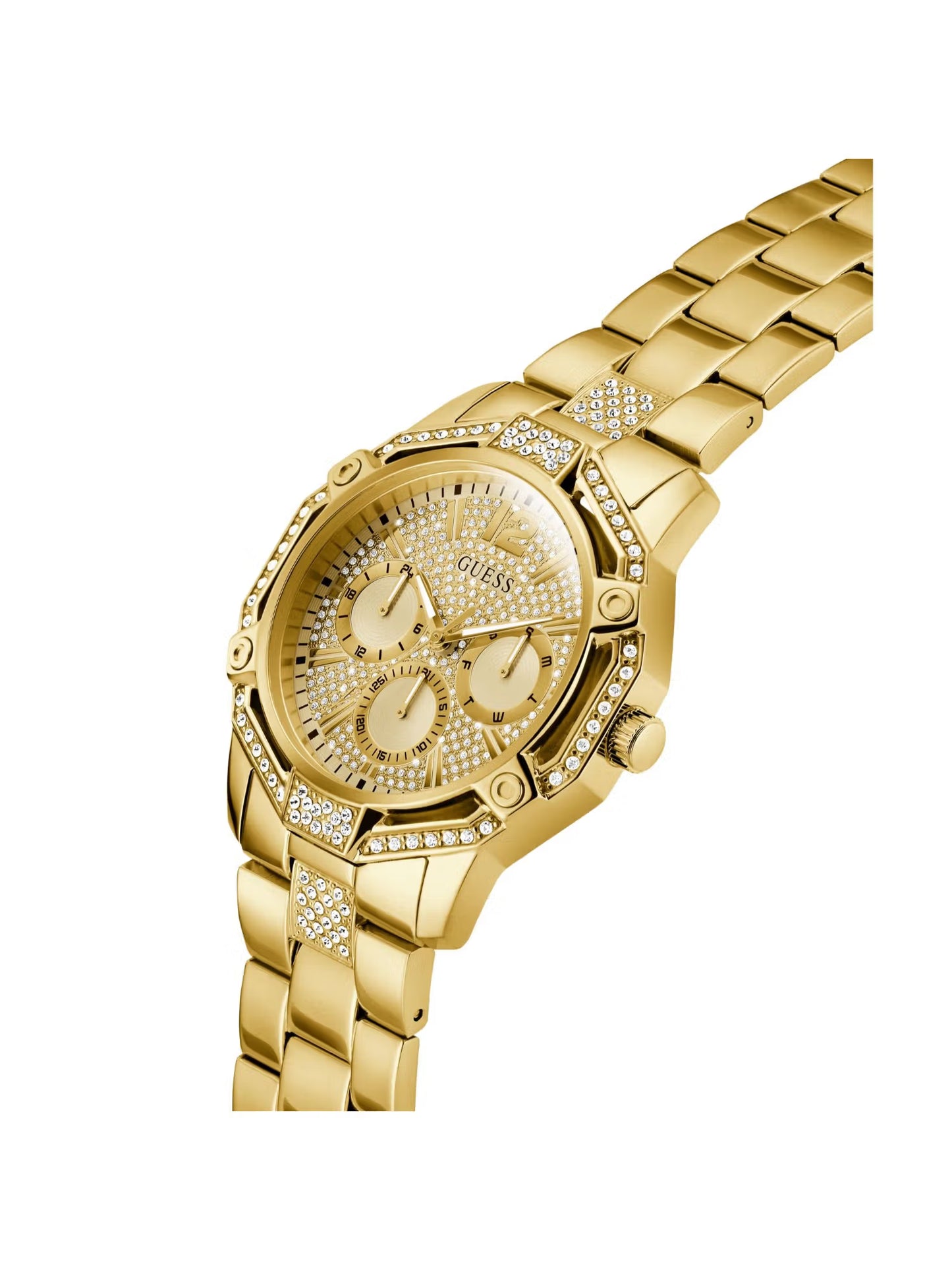Guess Champagne Round Dial Analog Men Watch - GW0990G2