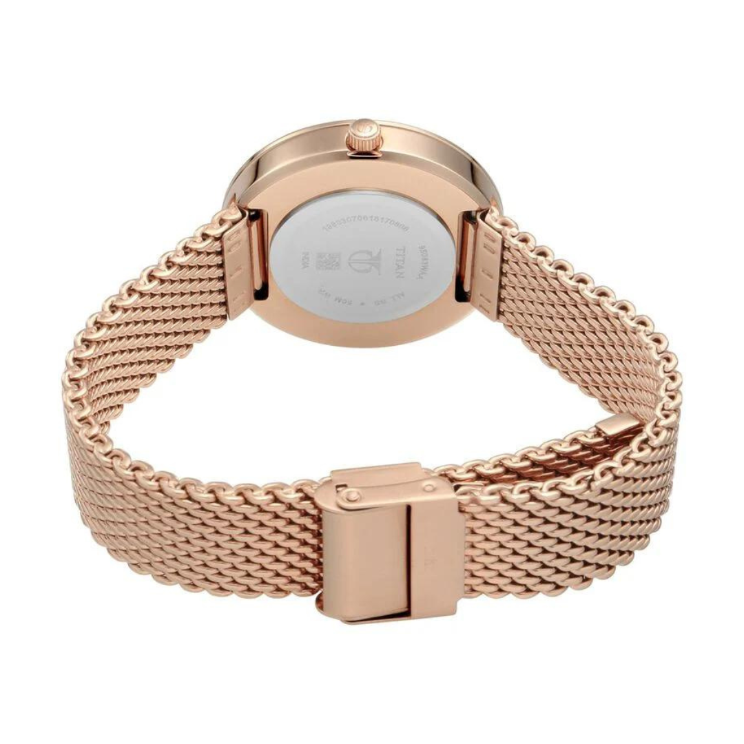 Titan Stellar Green Dial Analog Stainless Steel Strap watch for