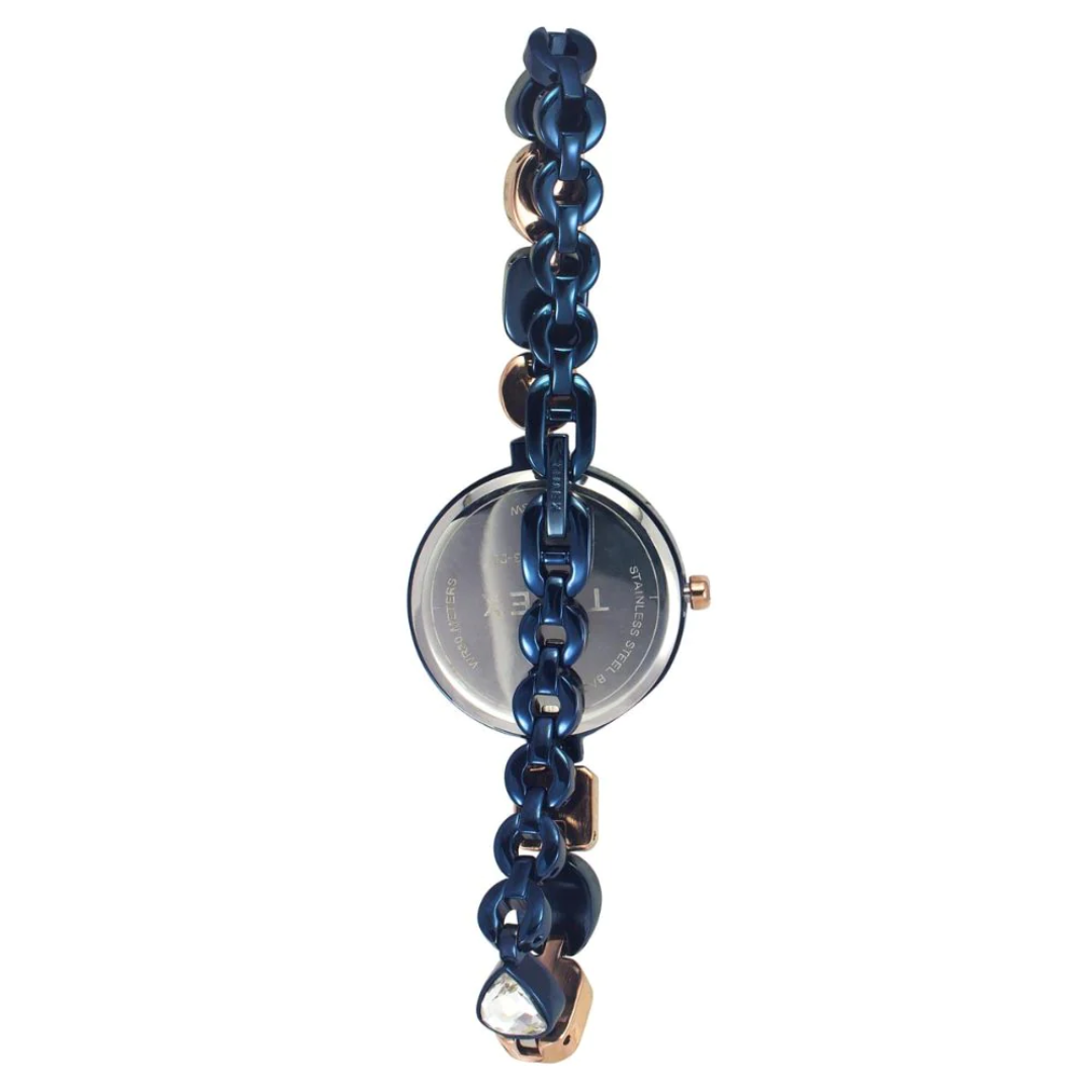 Timex Fria Women's Blue Dial Round Case 3 Hands Function Watch TWEL17303