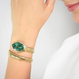 Just Cavalli Unica Snake Women Dark Green Dial Watch JC1L322M0035