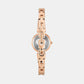 Timex Women Rose Gold Round Analog Brass Dial Watch- TWTL10323
