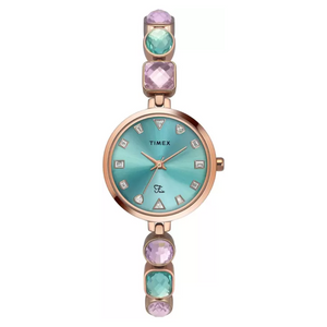 TIMEX FRIA WOMEN'S GREEN DIAL ROUND CASE 3 HANDS FUNCTION WATCH TWEL17300 - KRISHNA WATCH COMPANY