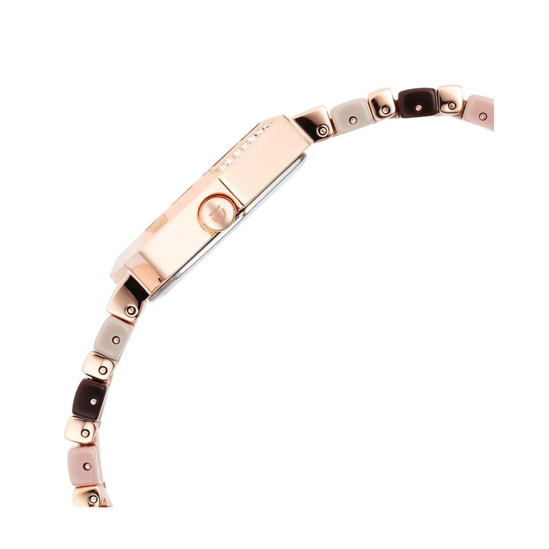 Titan Glitz Rose Gold Dial Analog Metal watch for Women - 95207WD01