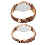 Titan Bandhan Silver White Dial Leather Pair Watches  17742565WL01