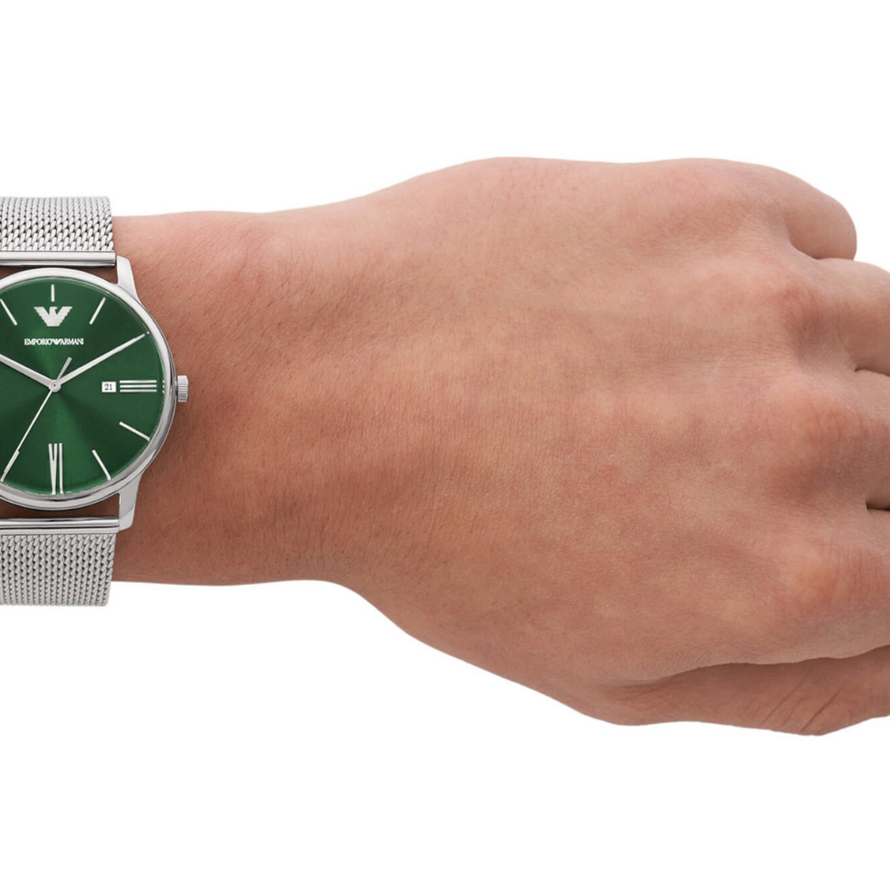 Emporio Armani - Male Green Analog Stainless Steel Watch AR11578