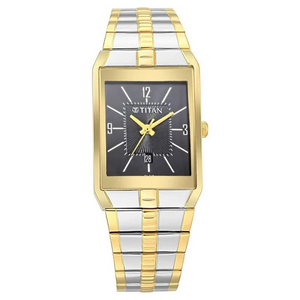 Titan Black Dial Metal Strap Watch 9151BM03 (DL613) - KRISHNA WATCH COMPANY