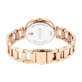 Titan Workwear Quartz Analog Beige Dial Rose Gold Stainless Steel Strap Watch for Women 2480WM06