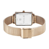 Titan Slimline Quartz Analog Mother Of Pearl Dial Rose Gold Stainless Steel Strap Watch for Women 95181WM01
