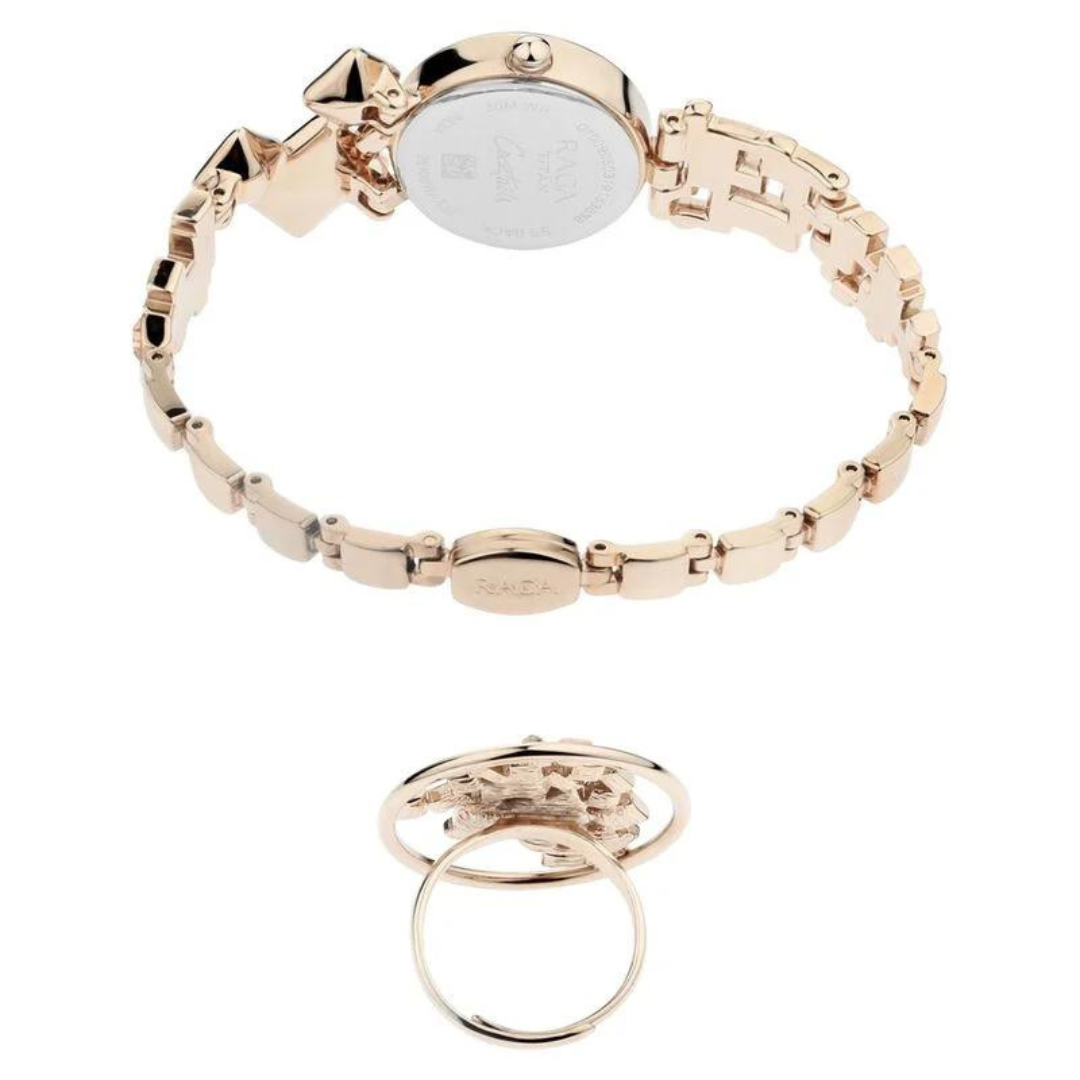 Titan Raga Cocktails Mother of Pearl Dial Women Watch With Metal