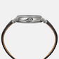 TIMEX E-Class Male Silver Analog Leather Watch TWEG16719
