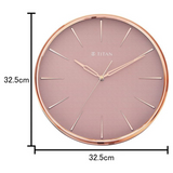 TITAN Contemporary Rustic Pink Wall Clock - W0013PA03 - KRISHNA WATCH COMPANY
