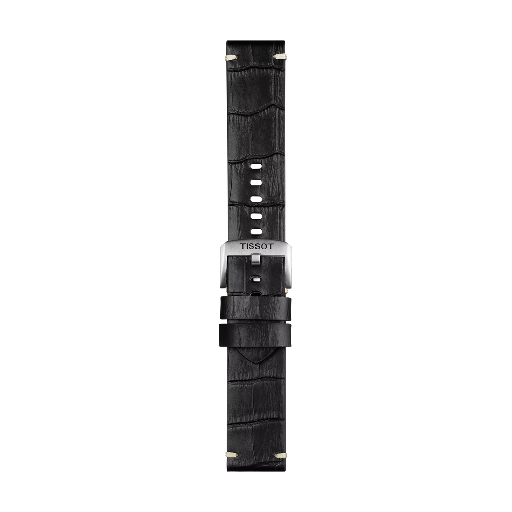 Tissot Official Black Leather Strap Lugs 22 mm - T852.046.775 - KRISHNA WATCH COMPANY