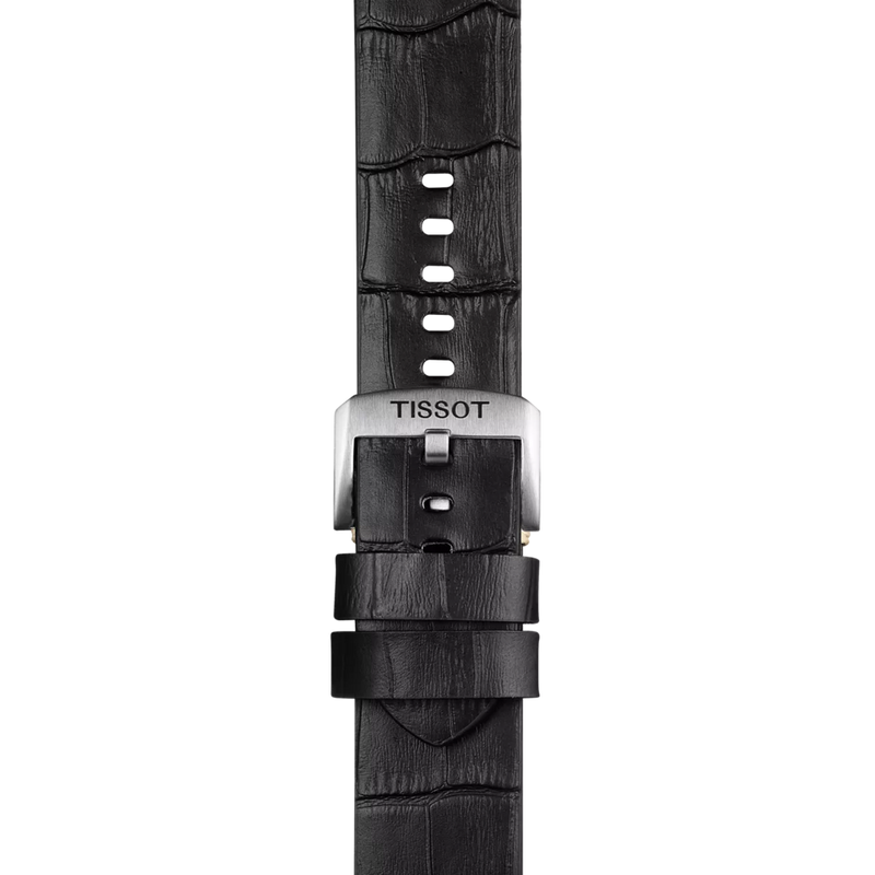 Tissot Official Black Leather Strap Lugs 22 mm - T852.046.775 - KRISHNA WATCH COMPANY