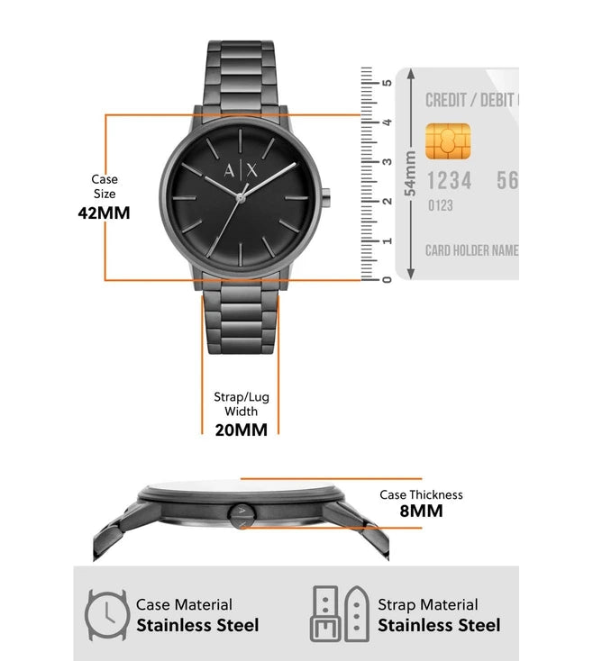 ARMANI EXCHANGE Cayde Analog Watch for Men AX2761 - KRISHNA WATCH COMPANY