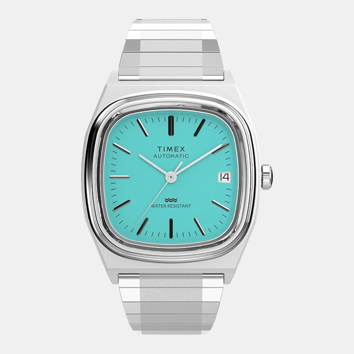 Timex Q TIMEX Men Blue Rectangle Dial Automatic Analog Watch - TW2Y07300UJ