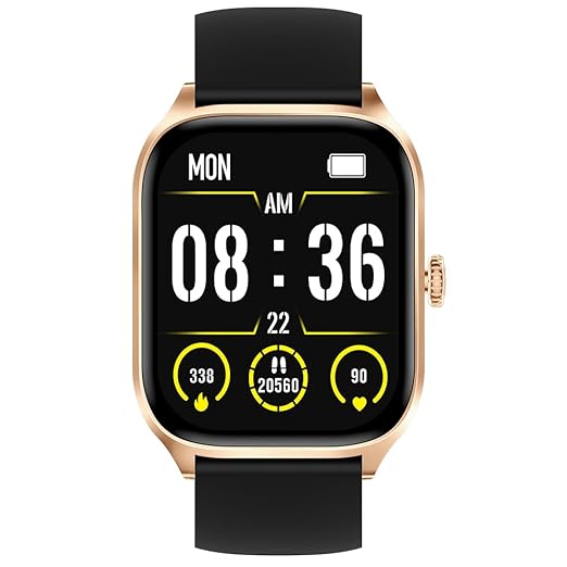 TIMEX iConnect Calling+ 2.01” TFT Display with 240x296 Pixel Resolution|Functional Crown|Bluetooth Calling|AI Voice Assist|100+ Sports Modes|100+ Watchfaces|Upto7 Days Battery(Normal Usage)-TWIXW503T