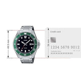 Casio Enticer Green Ribbon Men's Watch - MDV-107D-3AVDF - A2192 - KRISHNA WATCH COMPANY