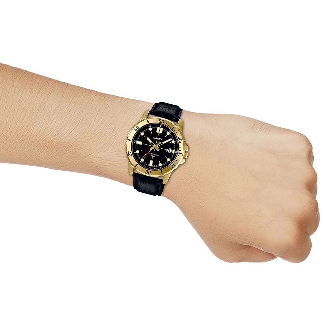Casio Enticer Analog Black Dial Men's Watch-MTP-VD01GL-1EVUDF (A1369)
