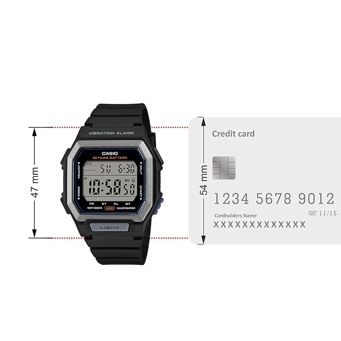 Casio Digital Unisex Watch W-738H-1AVDF - D441