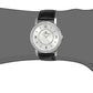 Titan Silver Dial Black Leather Strap Watch NN1639SL03